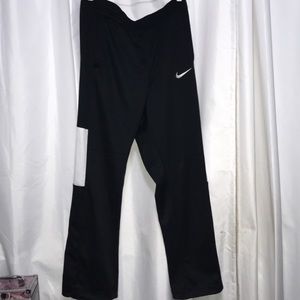 Black And White Nike Dri-Fit Athletic Pants